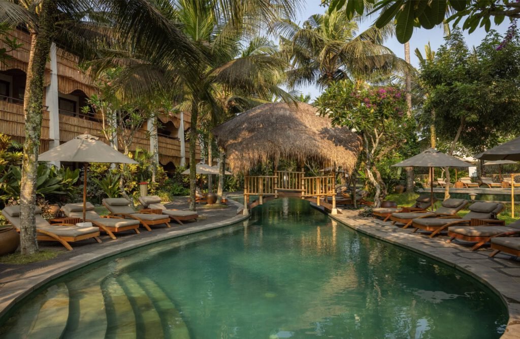 Alt Text: Infinity pool at Alaya Resort Ubud in Bali
