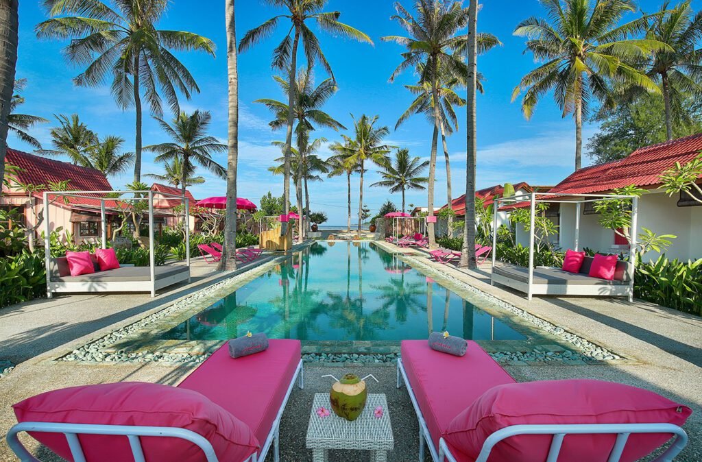PinkCoco Gili Air beachfront resort with sunset views on Gili Air Lombok